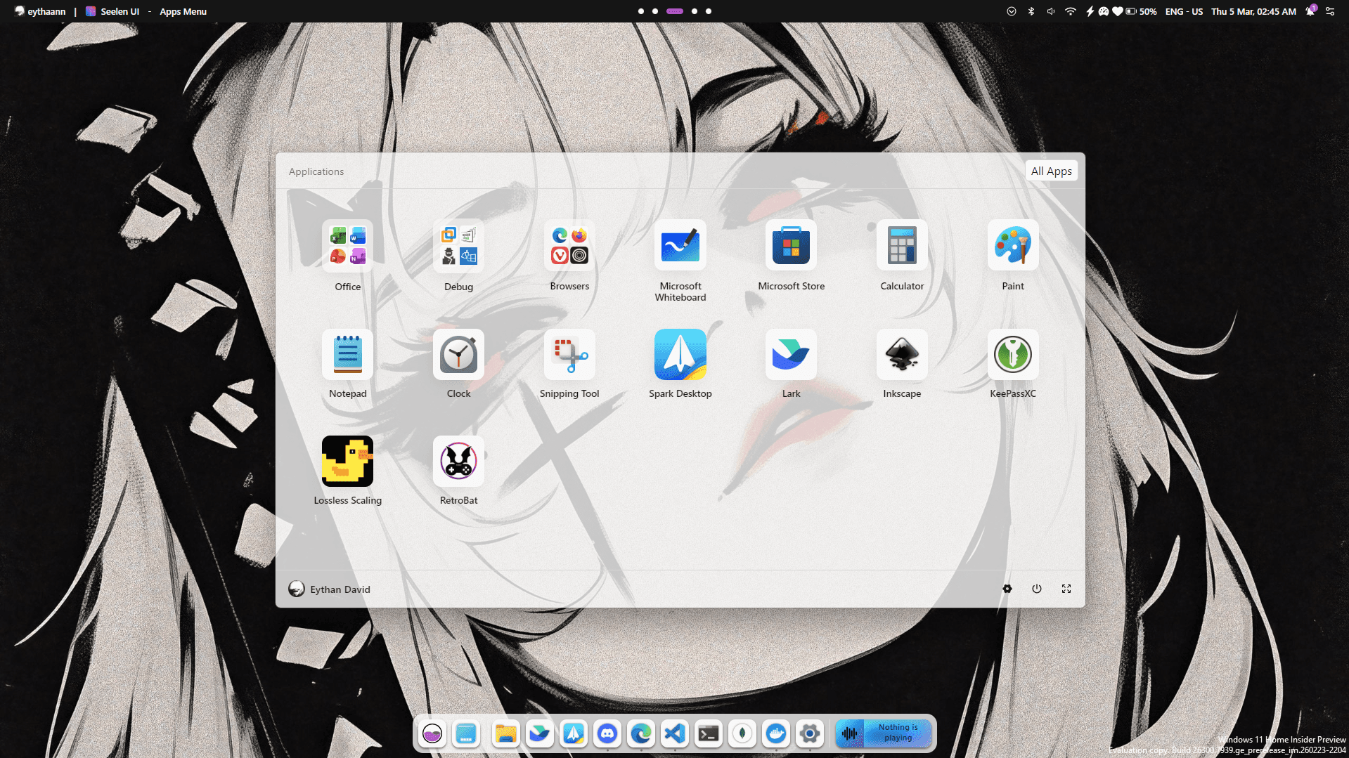 App launcher preview