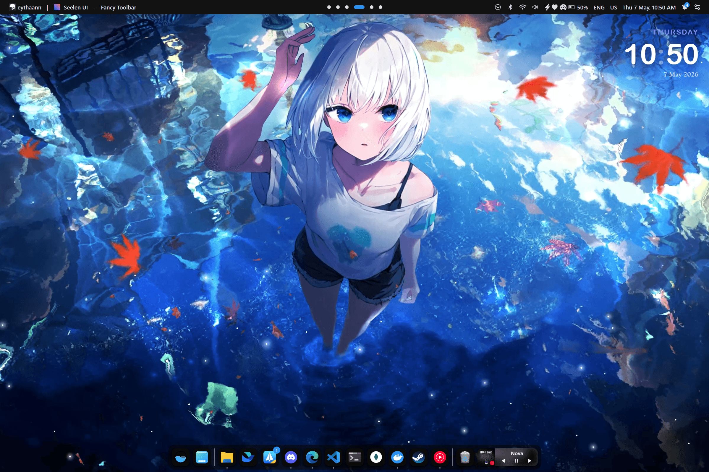 Seelen UI wallpaper manager with video wallpaper running