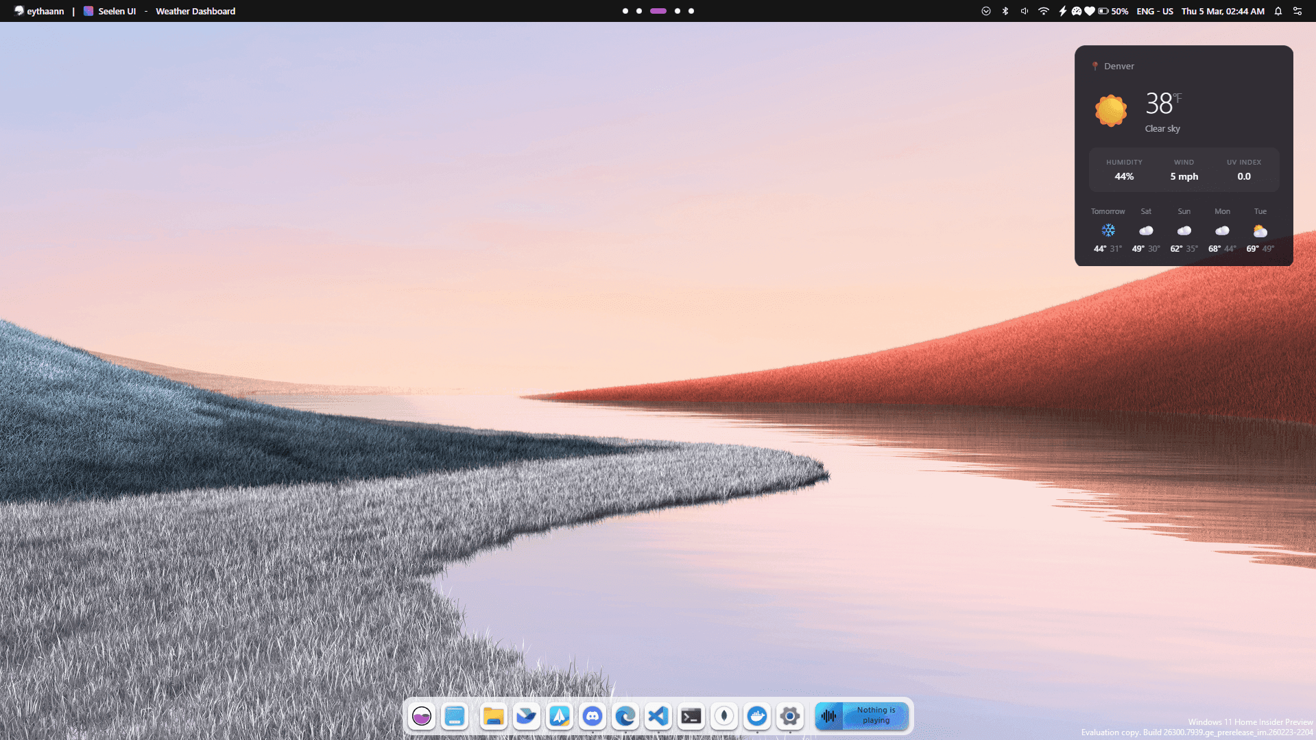 Seelen UI desktop customization preview